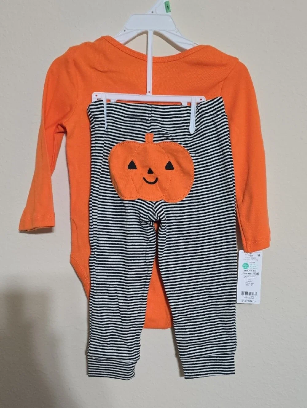 NWT Carter's Orange 'My First Halloween' Infant Two-Piece Outfit Size 18 Months